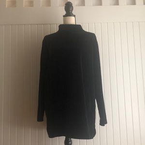 Ladies velour mock turtleneck tunic